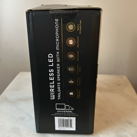 New in box, Wireless LED Tailgate Speaker with Microphone - Picture 6 of 6